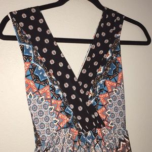 Festive print maxi dress